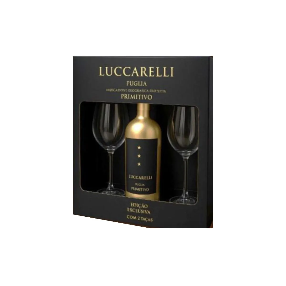 VINHO LUCCARELLI GOLD 750 C/2TAÇ CRISTAL