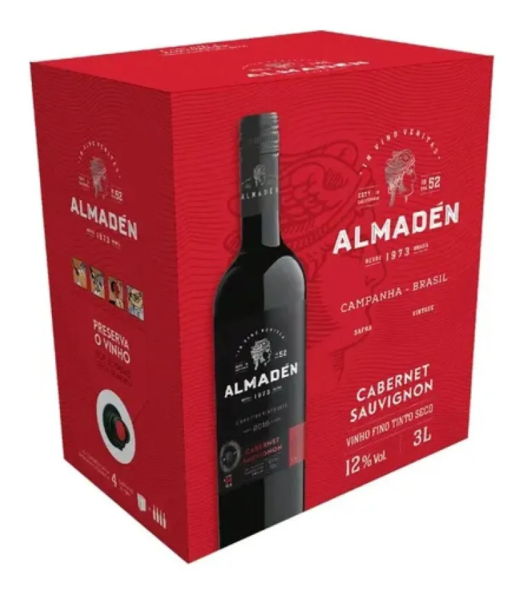 VINHO ALMADEN CABERNET BAG 3 L