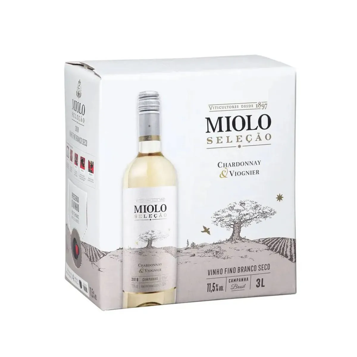 VINHO MIOLO SELECAO BAG CHARD/VIOG 3 L