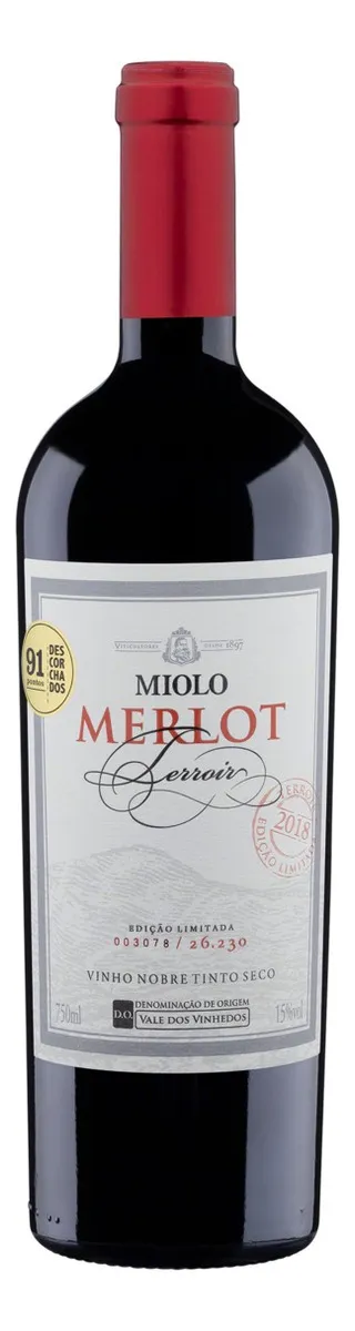 VINHO MIOLO MERLOT TERROIR 750ML
