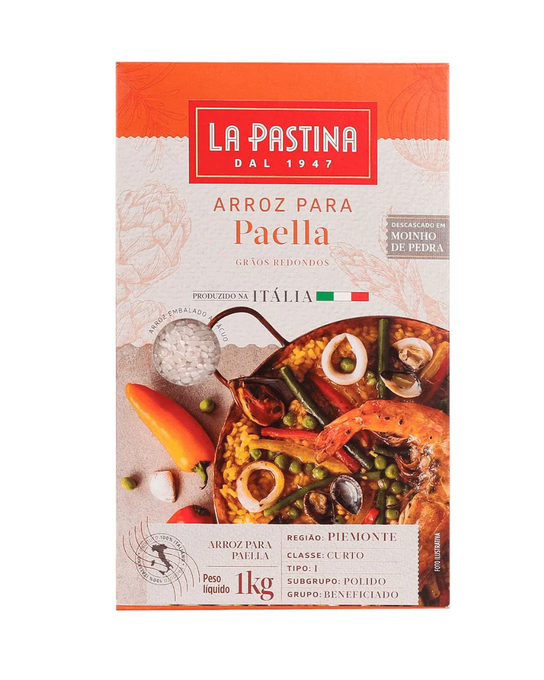 ARROZ PARA PAELLA LA PASTINA 1 KG