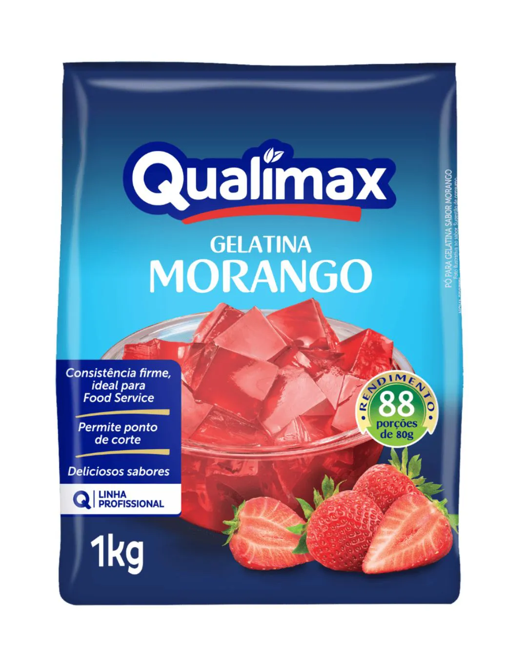 GELATINA DE MORANGO QUALIMAX 1 KG