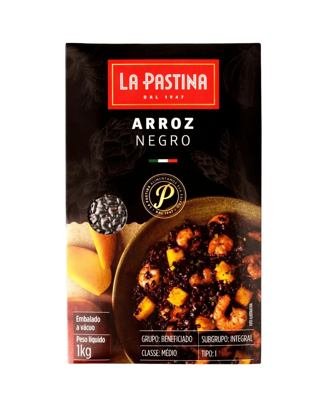 ARROZ NEGRO LA PASTINA 1 KG
