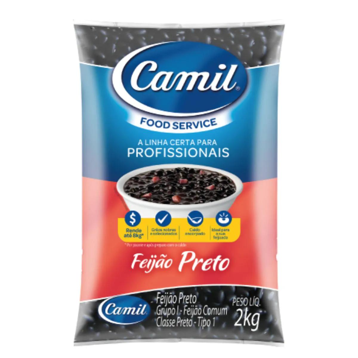 FEIJAO PRETO CAMIL 2 KG