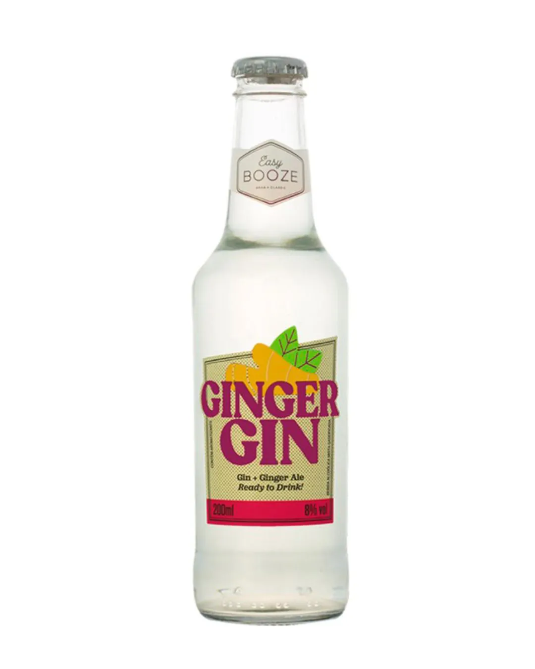 PREP GIN EASY BOOZE GINGER 200ML C/12
