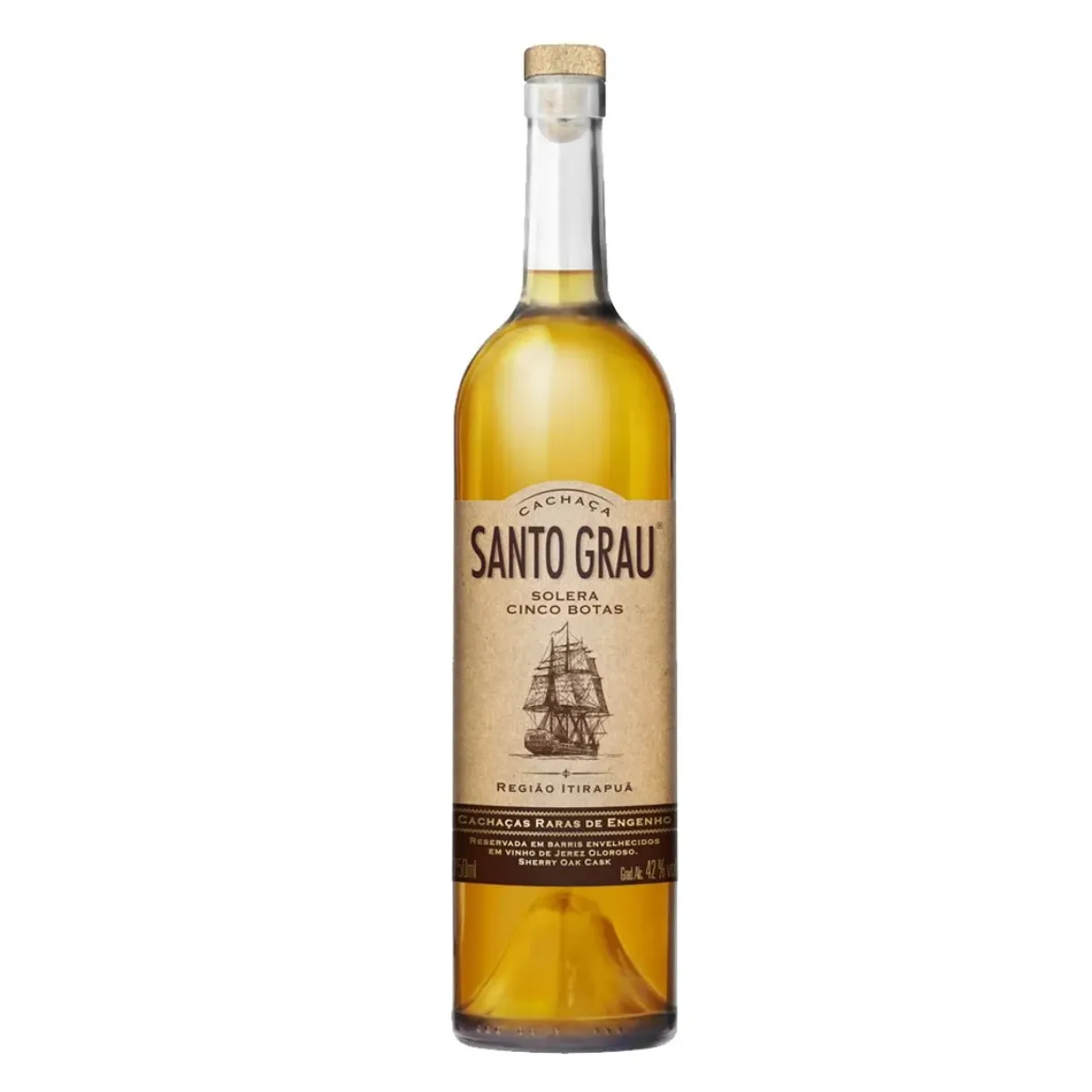 CACHACA SANTO GRAU CINCO BOTAS 750ML