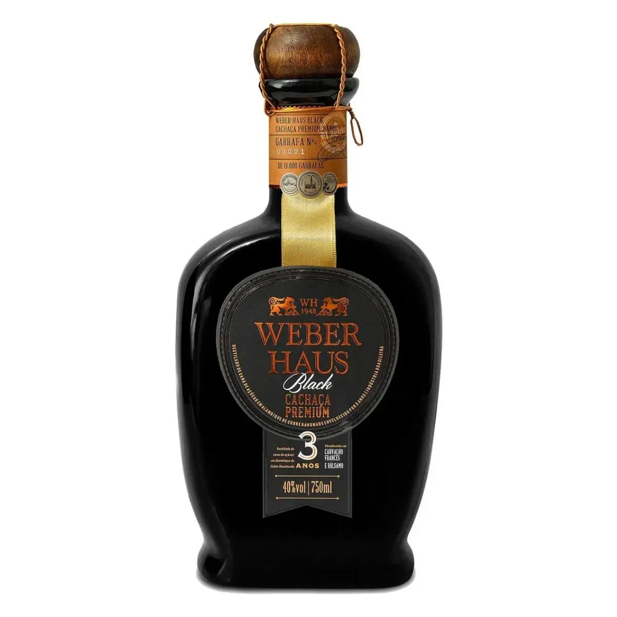 CACHACA WEBER HAUS 3ANOS PR BLACK 750ML