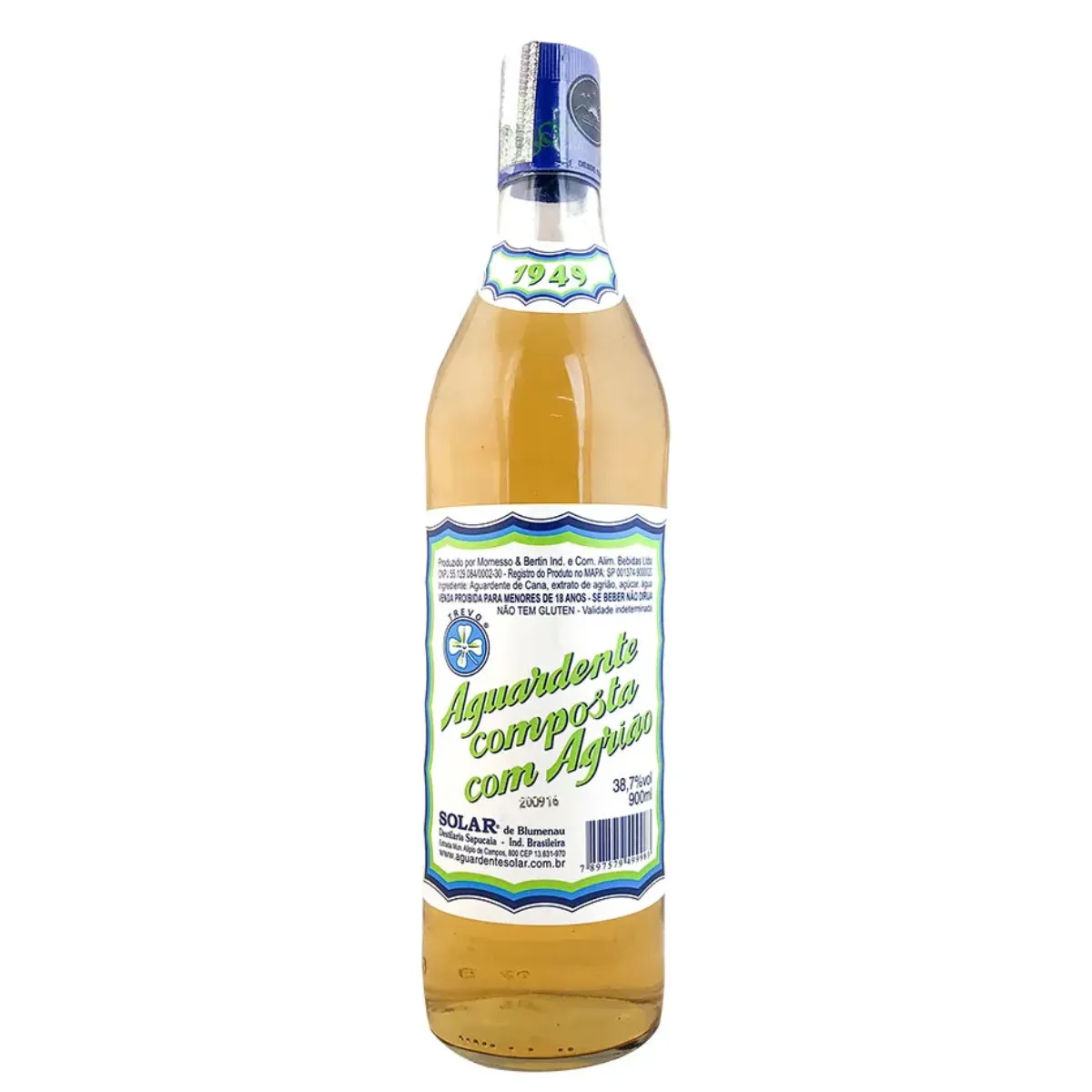 CACHACA SOLAR AGRIAO 900ML