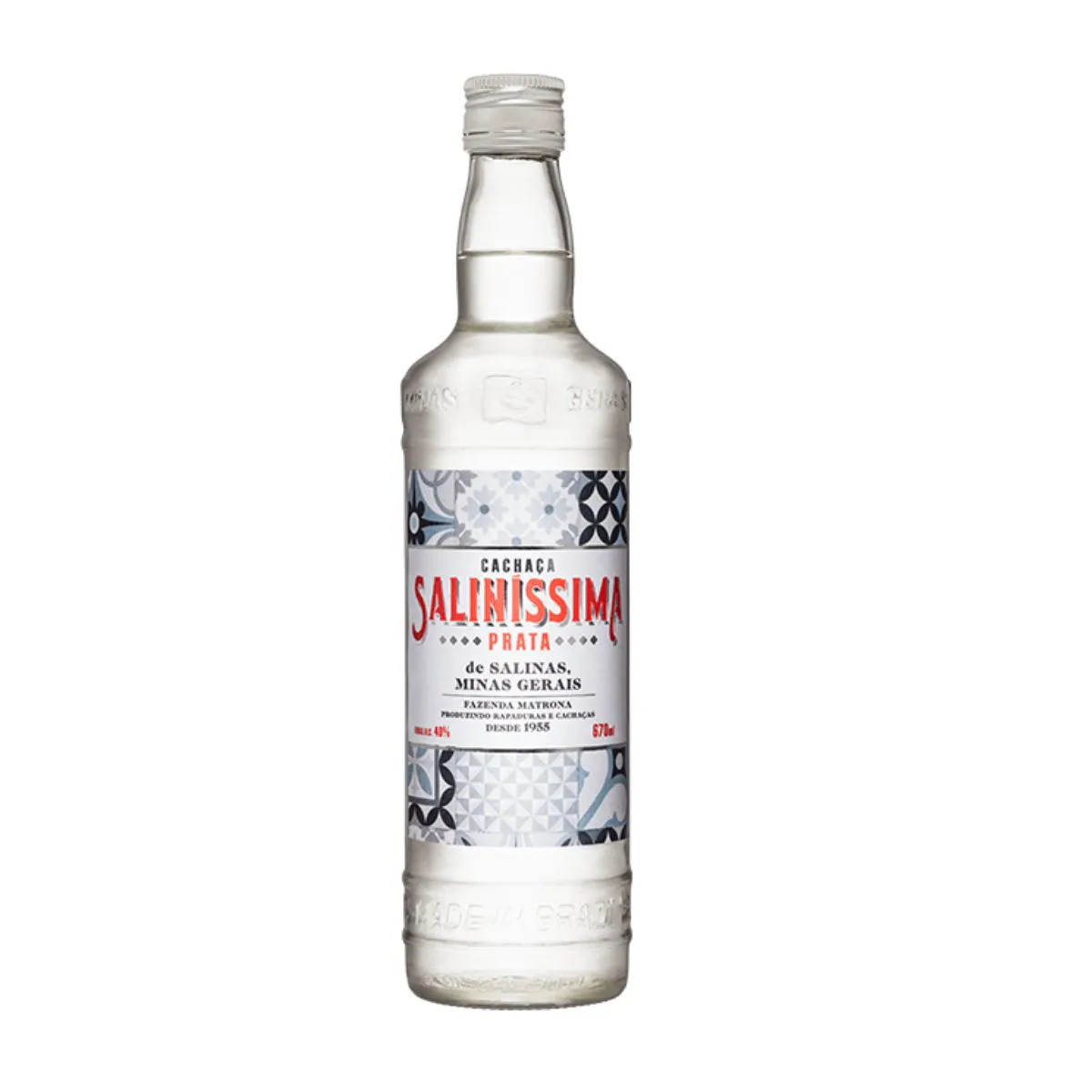 CACHACA SALINISSIMA C/ROSCA PRATA 670ML
