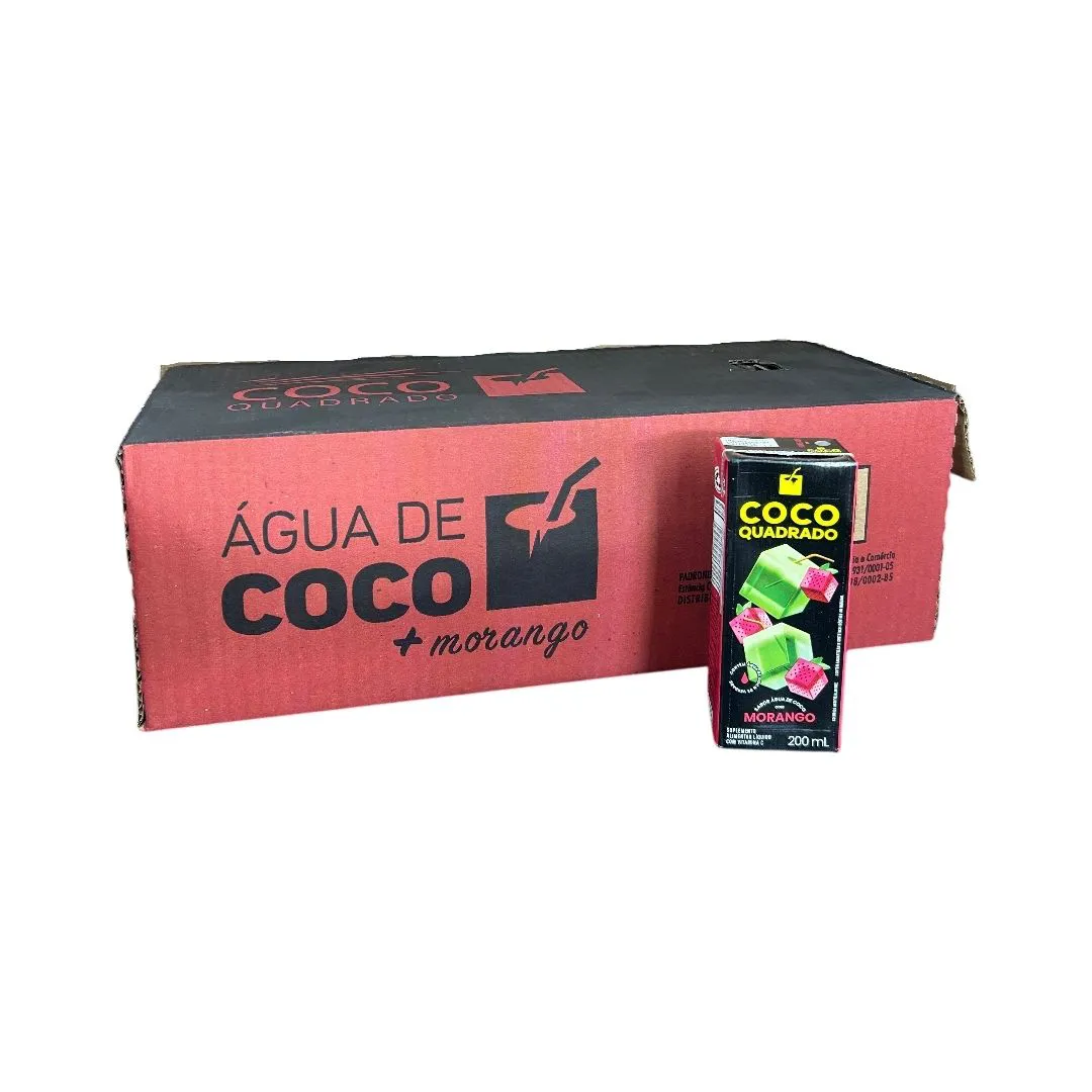AGUA DE COCO MORANGO QUADRADO 27 X 200ML